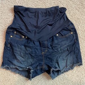 Dark Wash Maternity Denim Shorts Size M